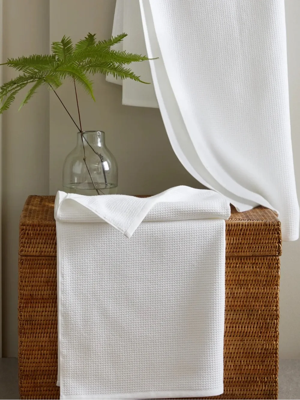 QUINCE Turkish Waffle Terry Bath Towel (Set of 2) White